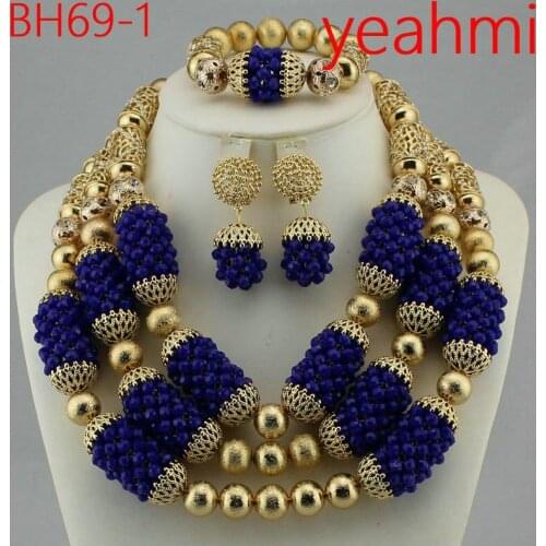 Nigerian White Beads Crystal Costume Jewellery Set Wedding African Beads Jewelry Set New Free Shipping BH69-1