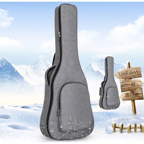 New Linen Guitar Bag 40 41 Inch Folk Guitar Bag Upright Thick Guitar Case Backpack Thicken Pad Oxford Backpack Funda Guitar