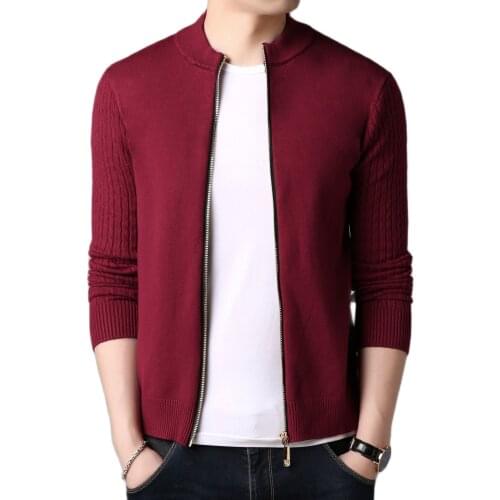 Autumn winter new mens sweater cardigan Europe and the United States long sleeve sweater slim line coat