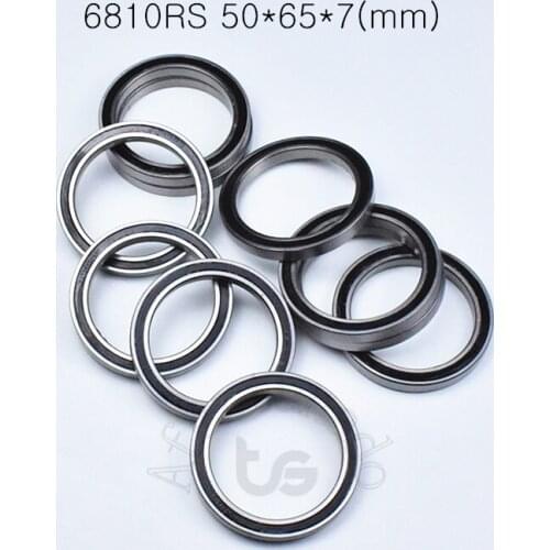 6810RS 50*65*7(mm) 10pieces bearing Rubber sealed bearing Thin wall bearing 6810 6810RS chrome steel bearing
