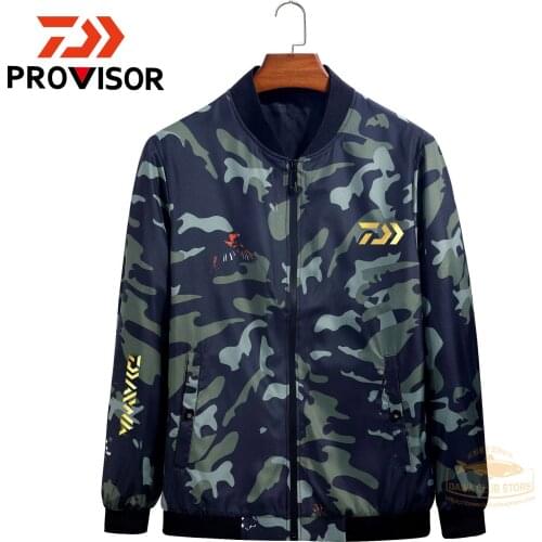 2021 DAWA Fishing Jacket Cycling Windproof Breathable Jacket Mens two-color trendy camouflage casual jacket DAIWA Fishing Coat