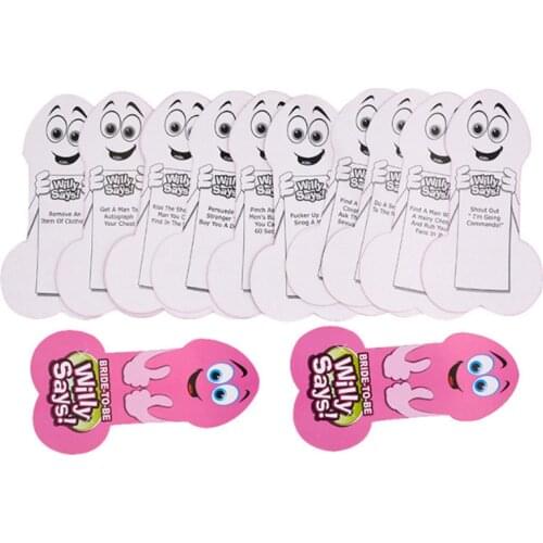 Hen Party Girls Drinking Props Single Party Game Card Bride Shower Wedding Decoration Bridesmaids Game Props Party Decoration-C