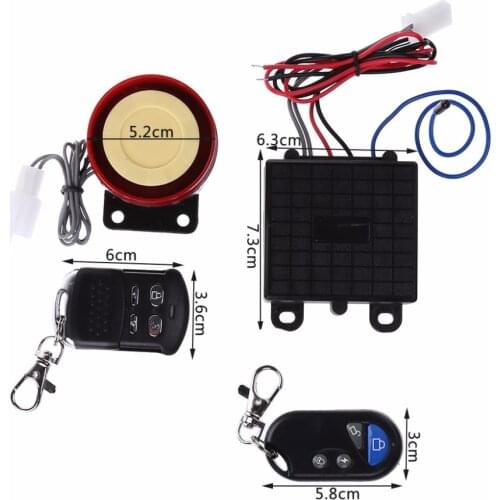 Electrical Ignition Scooter Car Security Alarm System Remote Control 12V Anti-theft Motorcycle Bike Motorcycle Parts