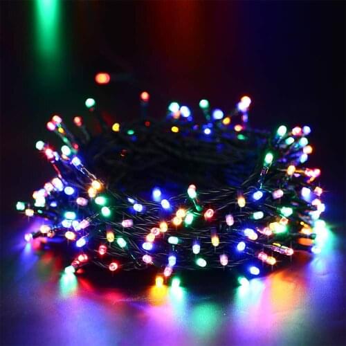 52M 500LED Solar Led String Light 22M 200LED RGB Single Color Decoration Light for Christmas Garden Light Holiday Outdoor Fairy