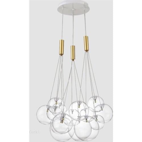 Nordic Glass Ball LED Pendant Lights Bar Pendant Lamp Dining Living Room Bedroom Loft Home Decor Hanging lamp Lighting Fixtures