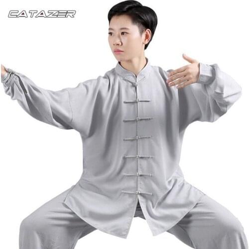 25 Colors Tai Chi Uniform Chinese Wushu Martial Arts Kung Fu Wing Chun Suit Linen Wudang Taoist Shaolin Monk Jacket and Pants