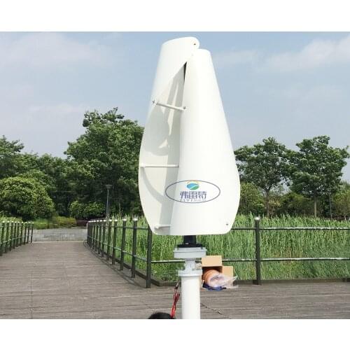 1.3m started up green/white/orange color maglev wind generator 600w 12/24v vertical axis wind turbine with 600w MPPT controller