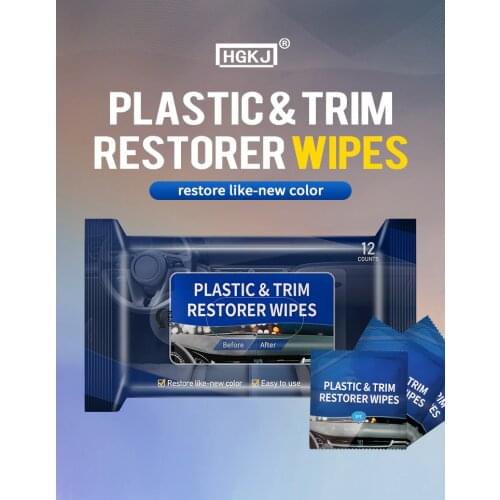 HGKJ Trim Restorer Wipe Car Accessories Interior Clean Interior of Car Automotive Trim to be New and Shiny