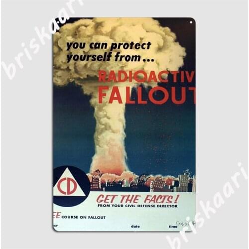 You Can Protect Yourself From Radioactive Fallout Metal Plaque Poster Wall Mural Wall Funny Painting Décor Tin Sign Poster