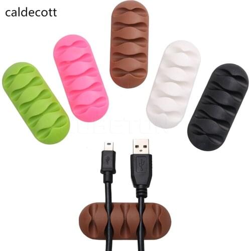 Caldecott Cable clip Cable Organizer Holder Clips Cable Winder Earphone Wire Storage Silicon Charger Cable for Earphone MP3 MP4