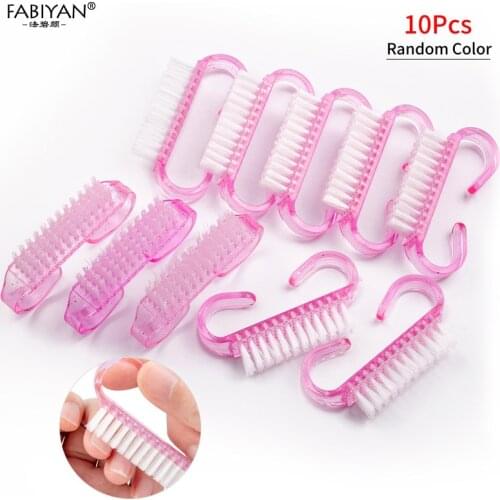 10Pcs/set Nail Art Cleaning Brush Manicure Care Tool Pedicure Cleaner For Acrylic UV Gel Dust Remove Salon Small Angle