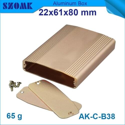 10 pcs/lot 22(H)x61(W)x80(L) mm aluminum enclosure for electronics and PCB which can be custumed by color, length, opening
