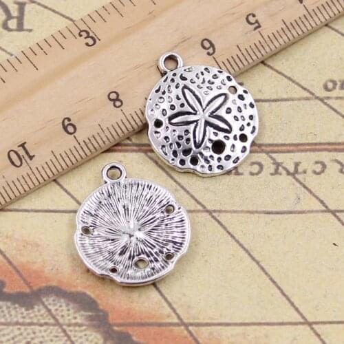15pcs Charms Shell Starfish 25x21mm Antique Silver Pendants Making DIY Handmade Tibetan Silver Finding Jewelry For Bracelet
