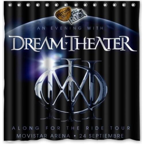 [180*180cm]Custom Dream Theater Polyester Bathroom Shower Curtain Waterproof Fabric Bath Decorative Curtain with Hooks
