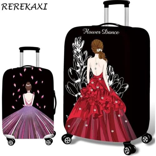 3D Princess Dress Suitcase Case Cover Luggage Elastic Protective Cover 18-32Inch Baggage Trolley Dust Cover Travel Accessories