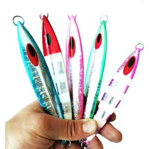 5PCS Deep sea Fishing Jigging Lure Metal Jig Jigbait spoon Treble Hook Spinner baits 140g 240g Free shipping