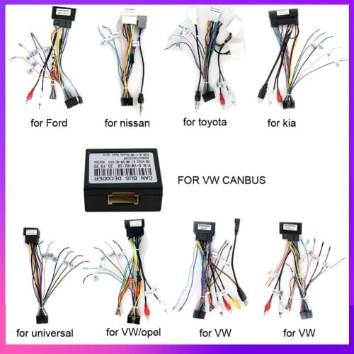 20 PIN Car Radio ISO Adapter Switch Cable quadlock adapter for VW FORD KIA TOYOTA NISSAN OPEL wiring connecto adapter CANBUS BOX