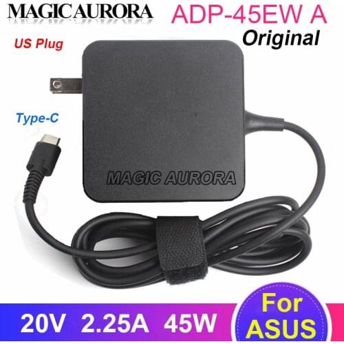 ADP-45EW A AC Adapter Power Supply 20V 2.25A15V 3A 12V 3A 5V 2A For ASUS ZENBOOK FLIP S UX370UA UX390UA UX370UA C213NA Laptop
