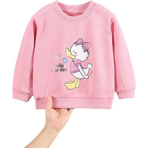 Baby Boys Sweatshirts Cartoon Autumn Winter Long Sleeve Looped Tops Boys Girls Shirts Cotton Kids Clothes Toddler Girl Clothes