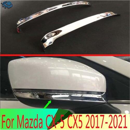 For Mazda CX-5 CX5 2017 2018 ABS chromed rearview mirror rear view mirror chrome plated under trim