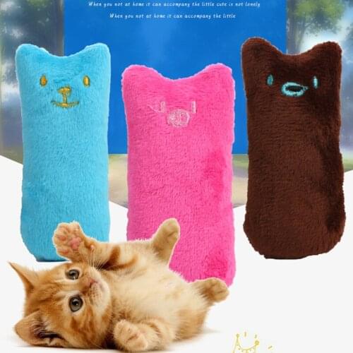 Cat Teeth Grinding Catnip Toys Funny Plush Cat Toy Kitten Chewing Toy Cats Teeth Toys Cat Mint Claws Thumb Bite Funny Pet Toys