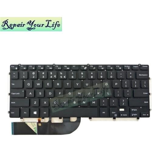 Laptop keyboard for Dell 5510 M5510 XPS 15-9550-D1728 D1828T 15-7558 9560 7568 US English black backlit 0WDHC2 PK131BG1A01