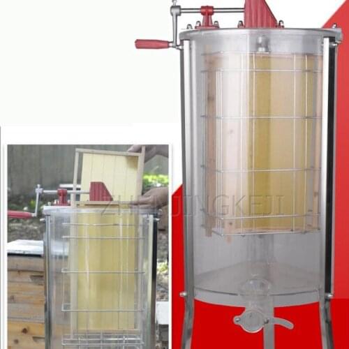 Commercial Manual Shake Honey Machine Fully Transparent Frame Stainless Steel Home Small Honey Bucket Food Processing Tools