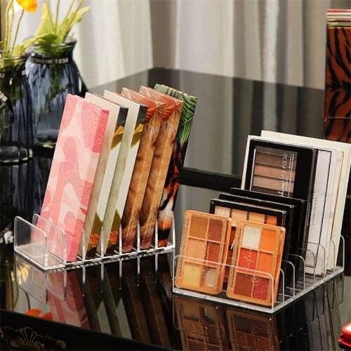 Makeup Blush Cosmetic Shelf Holder Desktop Multi-Layer Display Box 7 Grids Plastic Eye Shadow Tray Storage Box Clear Acrylic