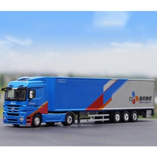 Diecast 1/50 Scale Alloy Container Cargo Truck Freight Shipping Model Metal Die-cast Vehicle Toys for Collection Gifts Display