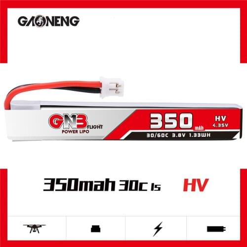 GAONENG GNB 350mAh Lipo 1S HV 3.8V 30C PH2.0 Plug Connector Lithium Battery for BetaFPV RC FPV Racing Drone Tinywhoop Spare Part