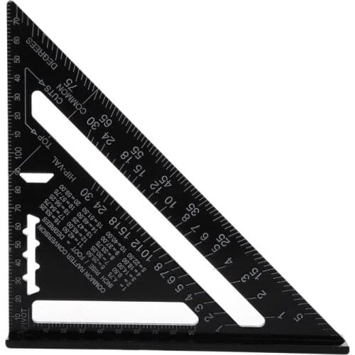 7 Inch Metric Aluminum Alloy Speed Square Roofing Triangle Angle Protractor 51BD