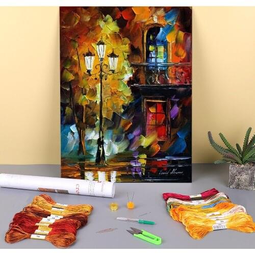 Light Love Printed Canvas 11CT Cross Stitch DIY Embroidery Full Kit DMC Threads Craft Knitting Sewing Needlework Gift