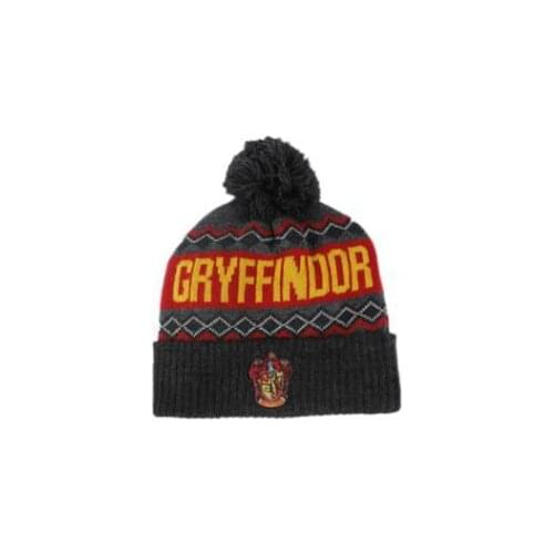 Autumn and winter cold and warm Harried jacquard turned over Potters childrens acrylic knitted hat