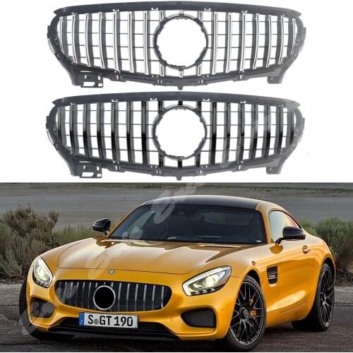 Car Front Racing Facelift Grill Upper Bumper Grilles For Mercedes-Benz AMG GT Coupe 2015 2016 2017