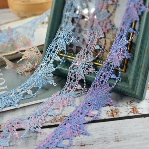 1 Meter Width 3.6cm Luxury Lace Trim Fabric DIY Embroidery Bowknot Shape Lace Ribbon For Garment Wedding Dress Sewing Decoration