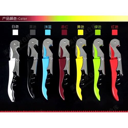 100pcs/lot Wine Corkscrew Opener Stainless Steel Bottle Opener Wine Corkscrew Tool Easy Use