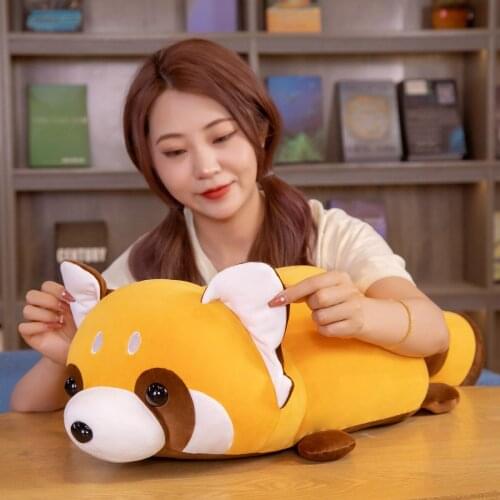 Kawaii Raccoon Plush Pillow Lovely Toys Soft Stuffed Down Cotton Animal Cushion Dolls for Kids Baby Christmas Birthday Gifts