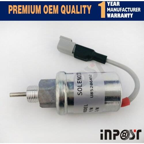 3PC, Fuel Stop Solenoid U85206452 For Perkins 400 Series Engines 12v (Fast free shipping)