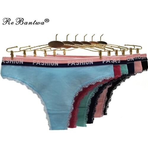 Womens Cotton G-String Thong Sexy Panties for Women String Briefs Underwear Intimate Lingerie Ladies T-back Low-Rise 10 Pcs/set