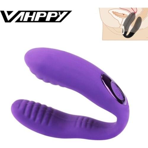 USB Rechargeable Clitoral G-Spot Vibrating Egg, Female Silicone U Type Couple Massager Stimulate Vibrators Sex Toys for Woman