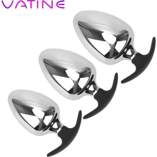 VATINE Anus Dilator Prostate Massager Smooth Metal Butt Plug Extra Big Diameter Anal Plug Anal Dildo Sex Toys For Women Men