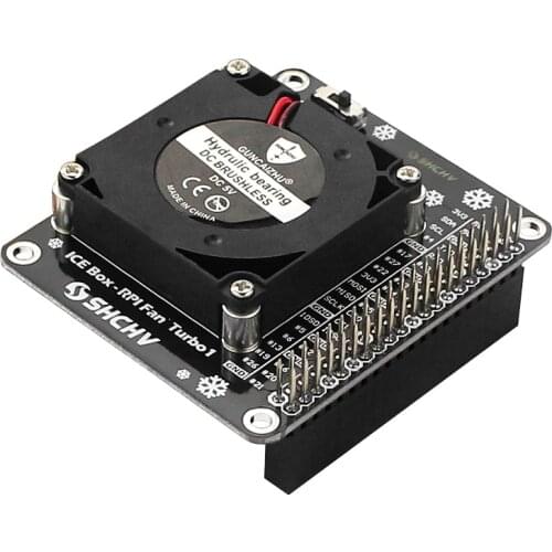 Raspberry Pi 4 GPIO Cooling Fan with LED Light Mini Turbo Fan for RPI 4 Model B/3B+/3B Also