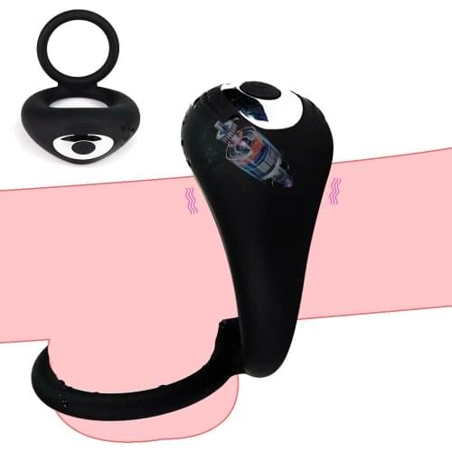 Vibrator Penis Ring Sex Toys for Men Erection Adult Male Penis Massage Cock Lock Ring 10 Speed Delay Ejaculation Long Lasting