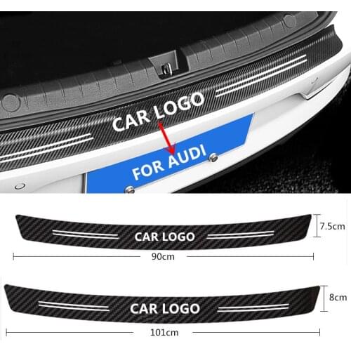 1pcs Car Carbon Fiber Bumper Trunk Sticker for Audi A1 A2 A3 A4 A5 A6 A7 A8 Q1 Q2 Q3 Q4 Q5 Q6 Q7 Q8