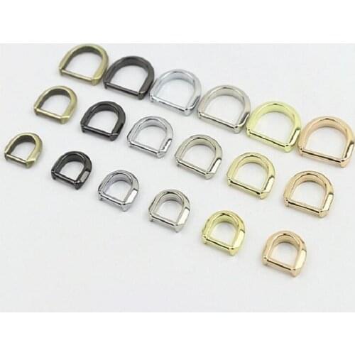 20pcs luggage and handbag hardware accessories flat line seamless fixed flat line D ring bag chain shoulder strap link buckle