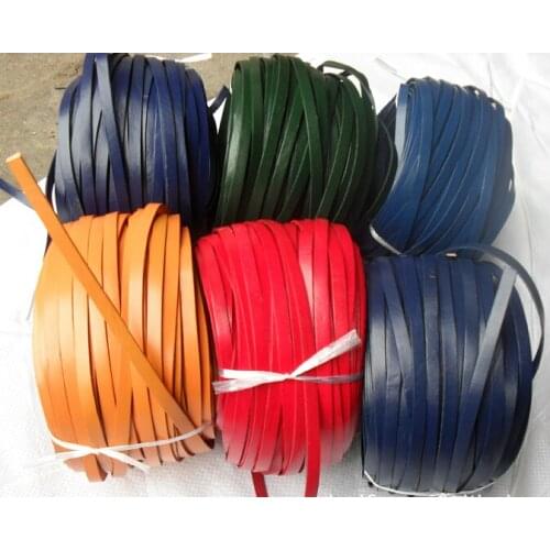 5 Meters/Pack 8mm Width Flat Genuine Leather Cord Red Black Wire Fashion Jewelry DIY Necklace Bracelet Cords Finding