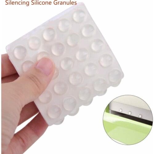 50pcs Buffer Pads Kitchen Door Domed Anti Slam Cabinet Cupboard Damper Cushion