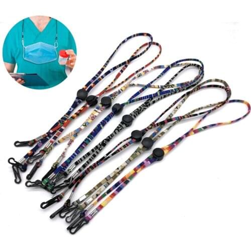 Mask Holder Adjustable Mask Lanyard with Clips Facemask Necklace Hanger Hanging Strap for Women Men Kids Students