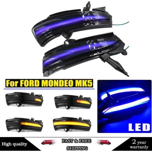 Dynamic Turn Signal Light Rearview Mirror Indicator Car Accessories For Ford Mondeo MK5 2014-2019 MK V 5 LED Side Wing