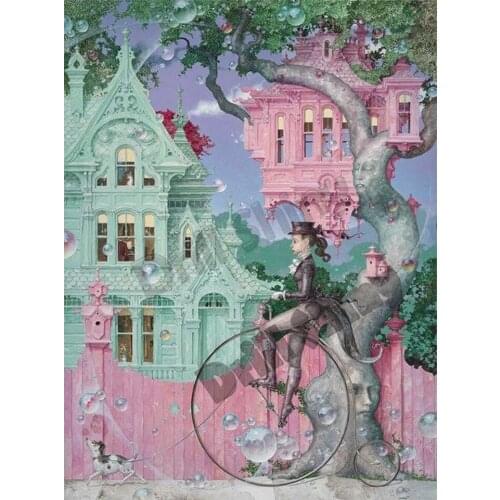 European Architecture 5D Diy Diamond Painting Embroidery Pattern 3d Cross Stitch Kits Drills Floral Wall Stickers Home Decors